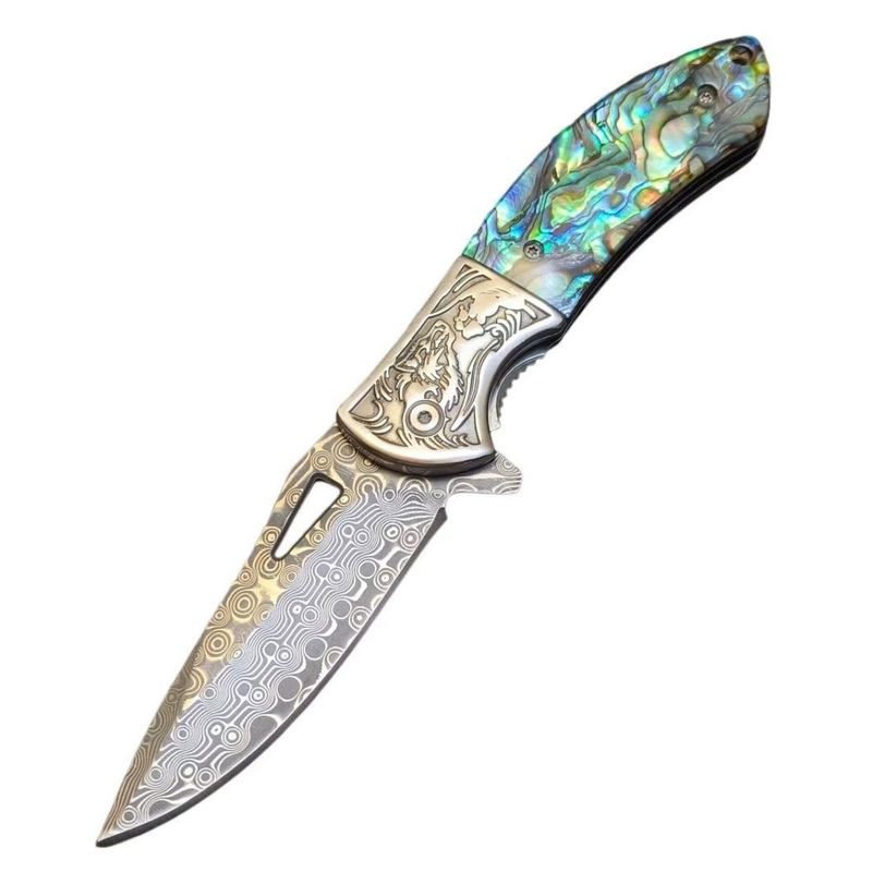 1036443652014-main-1.png Outdoor EDC Klappmesser - G10 VG10 Damascus – Bild 1
