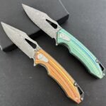 Outdoor EDC Klappmesser - Damascus Set