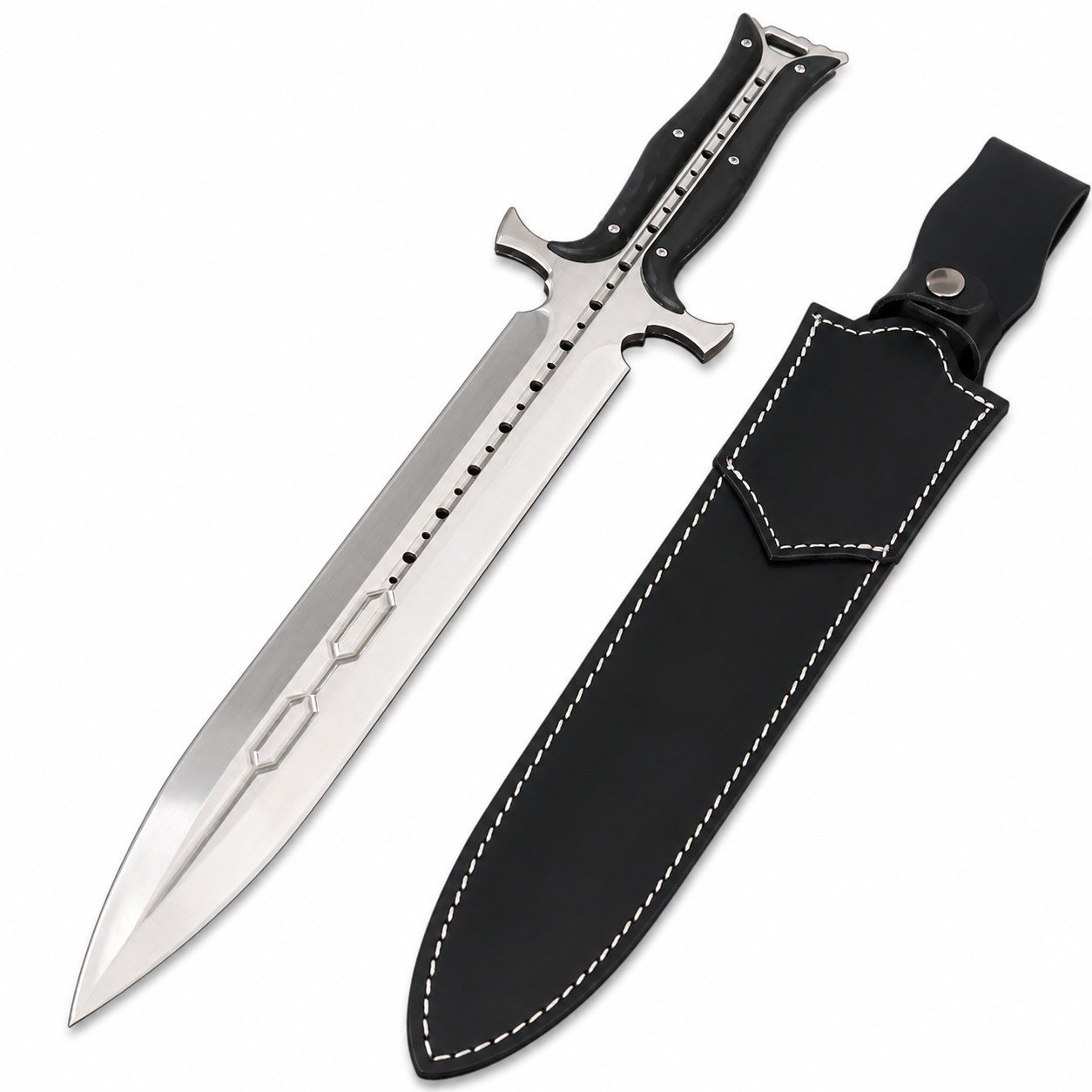 46623-main-white-clean Todd Dragon Sacred Sword Messer mit fester Klinge