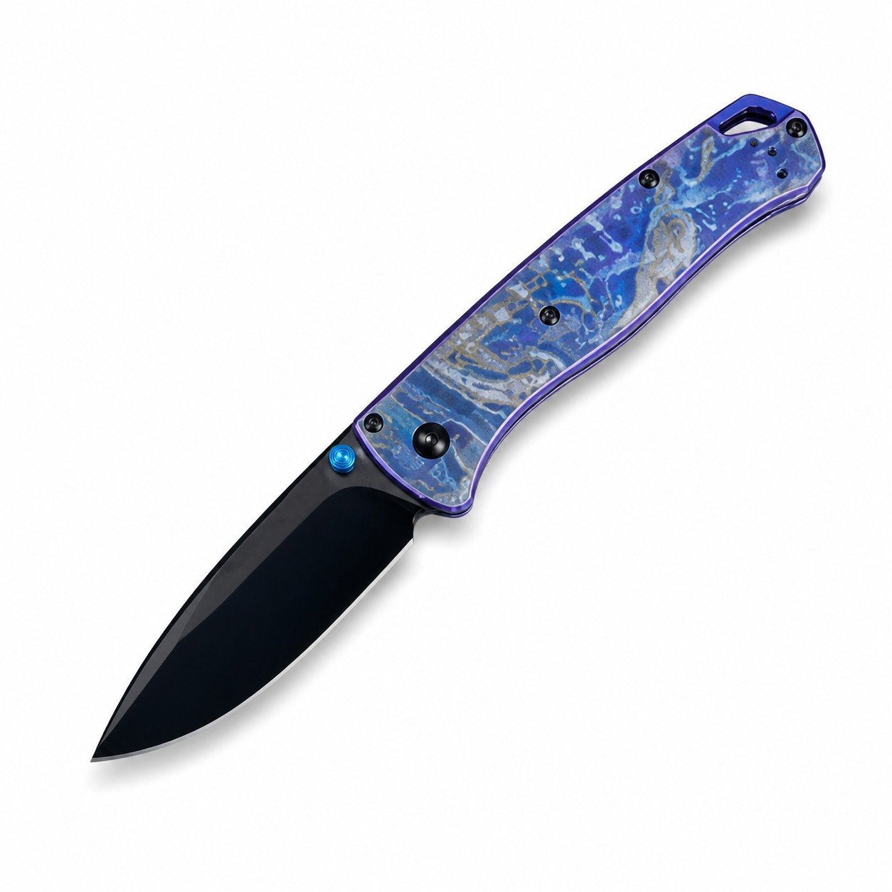 48314-main-white-clean Butterfly 535 M390 Schleif-DLC-Klinge, Titan-Lasergriff, blau, SF Express